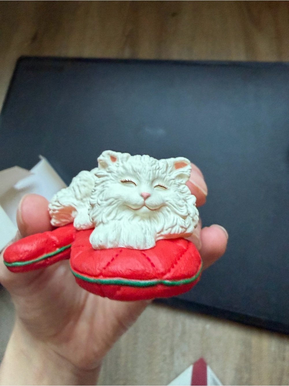 1995 Hallmark Cat Naps Kitten Christmas series 2nd clip on keepsake oven mit NIB